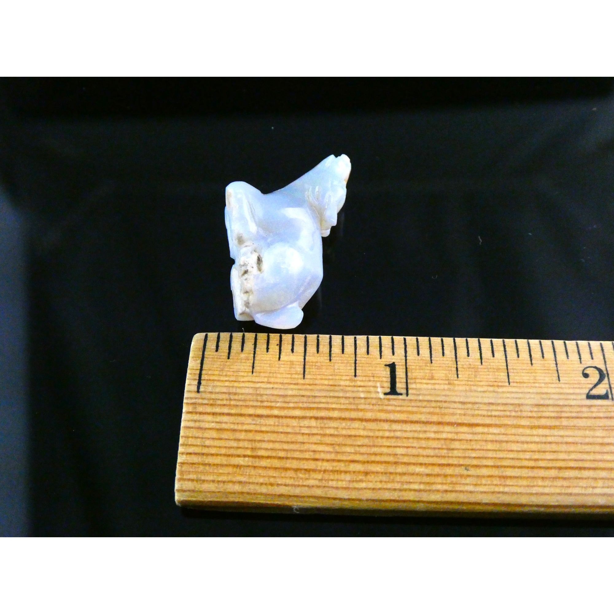 Carved Natural Opal Sitting Cow Specimen 3.5g Weight 17.58 Carats 27mm Length