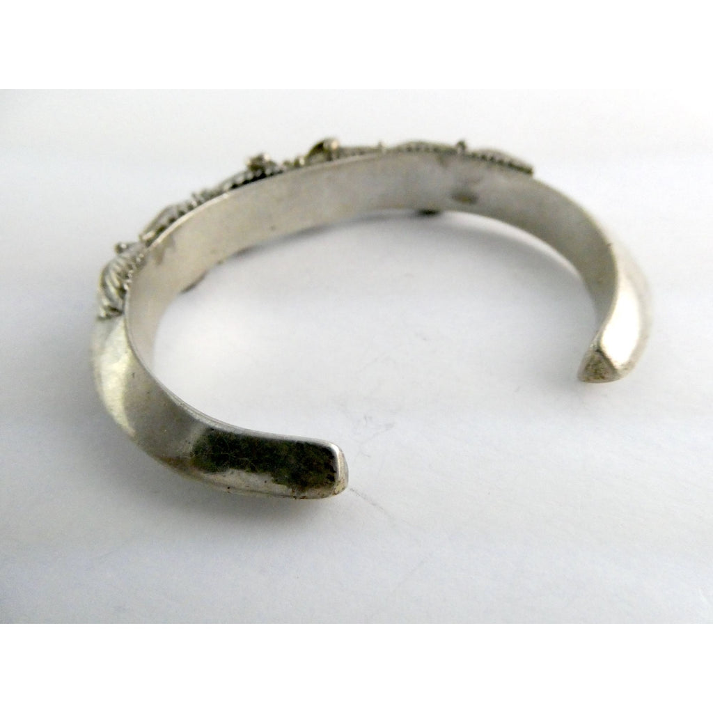 Southwestern Sterling Silver 5 Stone Turquoise Cuff Bracelet 6.75 Inches 58.7g
