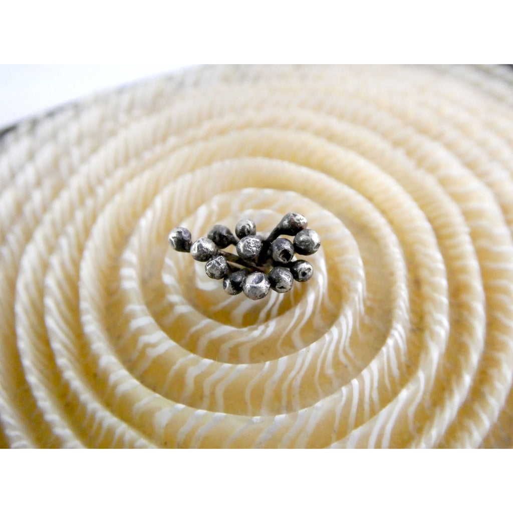 Kathleen Dustin 2012 Shell Spiral Objet D Art Brooch Pin Signed Handmade Artisan