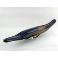 American Studio Art Glass Dichroic Freeform Sculpture Bowl Foiled Design 20 In