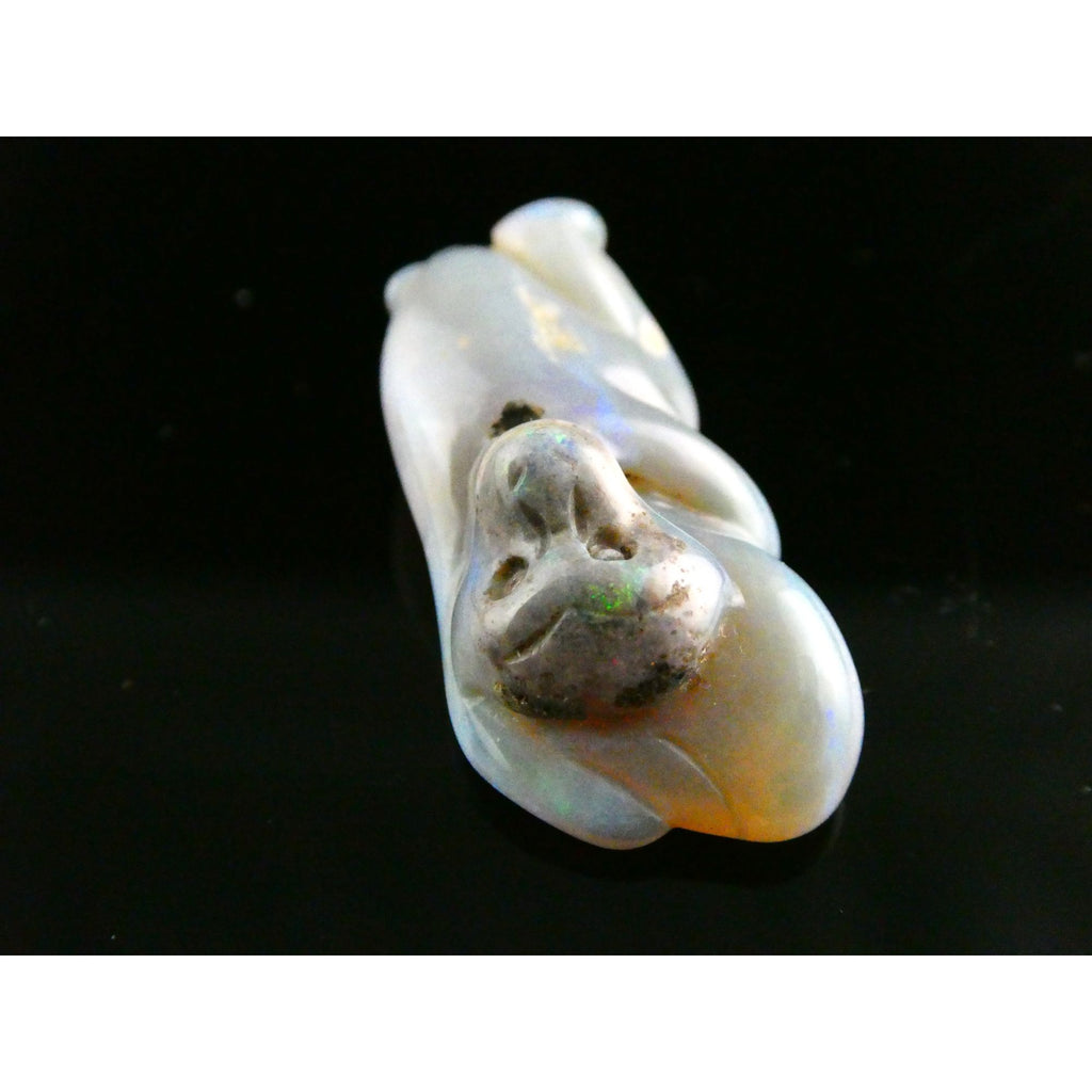 Carved Natural Opal Sitting Monkey Specimen 3.1g Weight 15.28 Carats 28mm Length