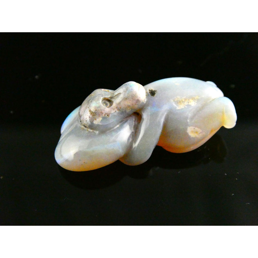 Carved Natural Opal Sitting Monkey Specimen 3.1g Weight 15.28 Carats 28mm Length