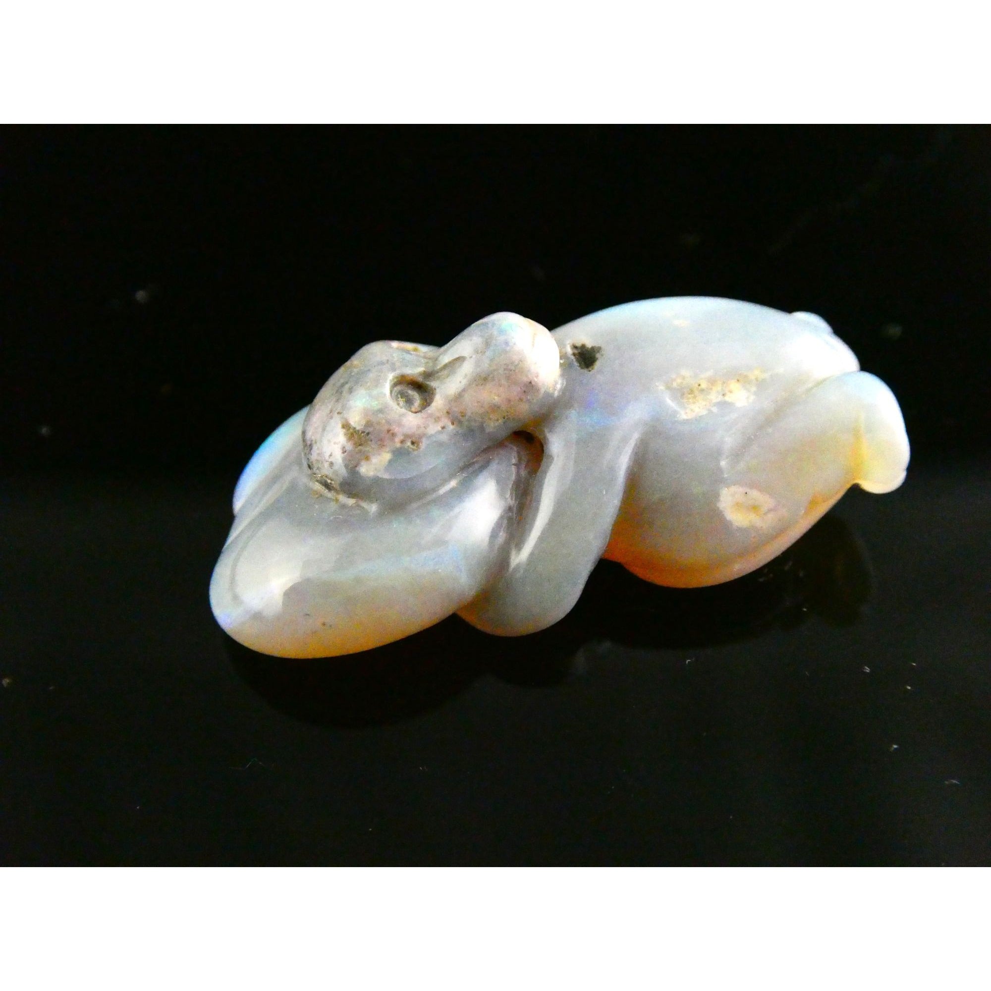 Carved Natural Opal Sitting Monkey Specimen 3.1g Weight 15.28 Carats 28mm Length