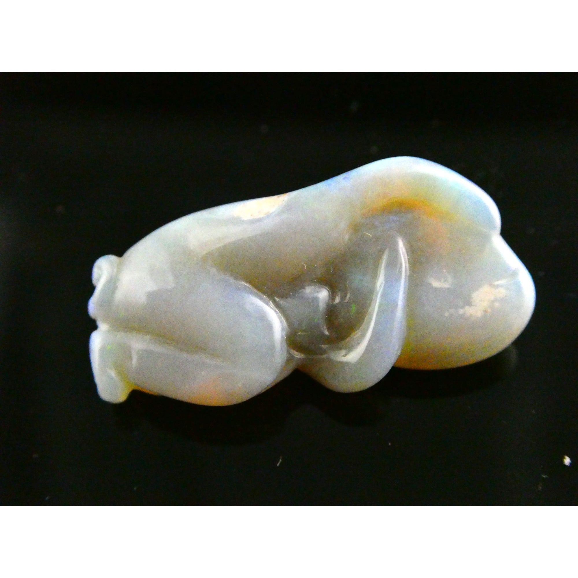 Carved Natural Opal Sitting Monkey Specimen 3.1g Weight 15.28 Carats 28mm Length