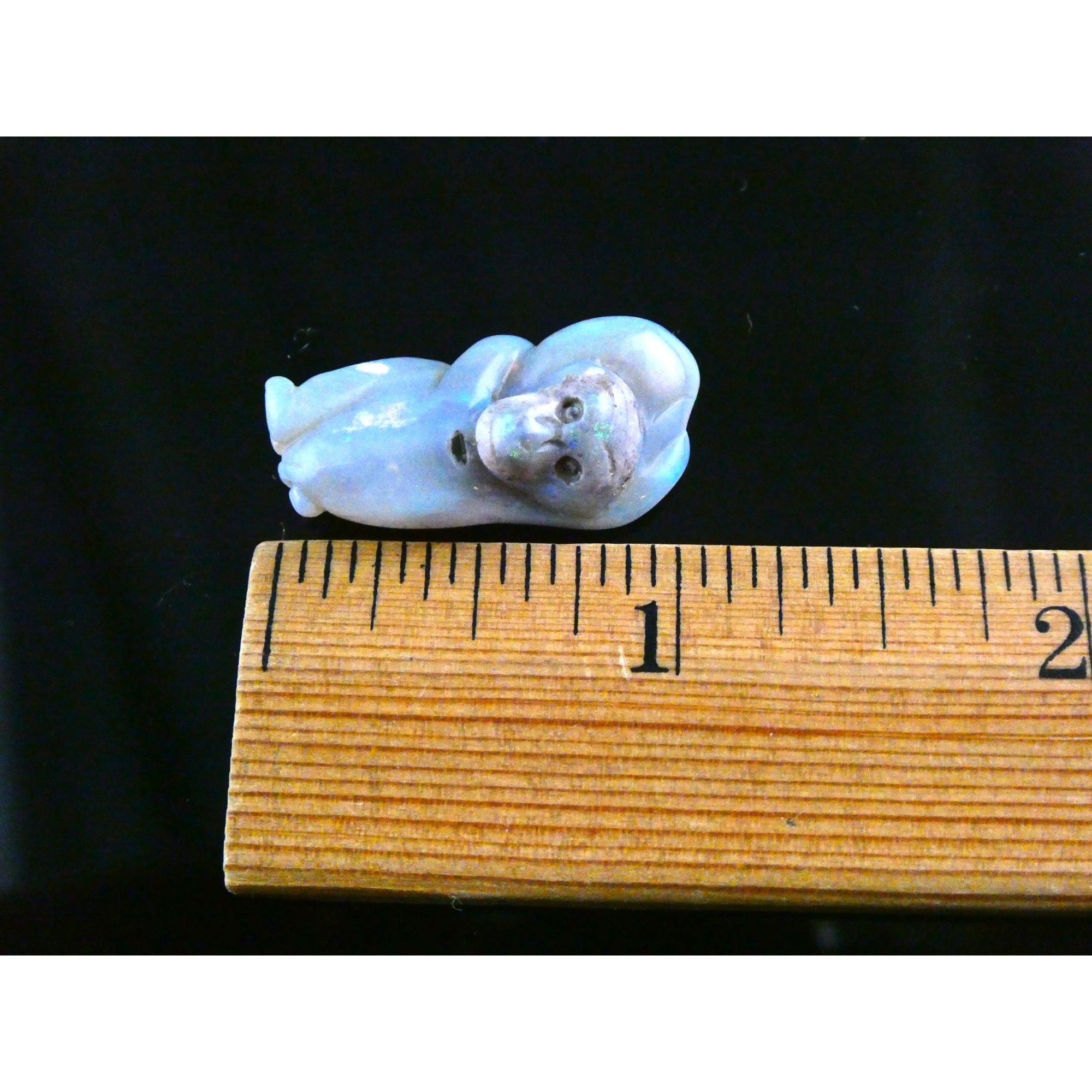 Carved Natural Opal Sitting Monkey Specimen 3.1g Weight 15.28 Carats 28mm Length