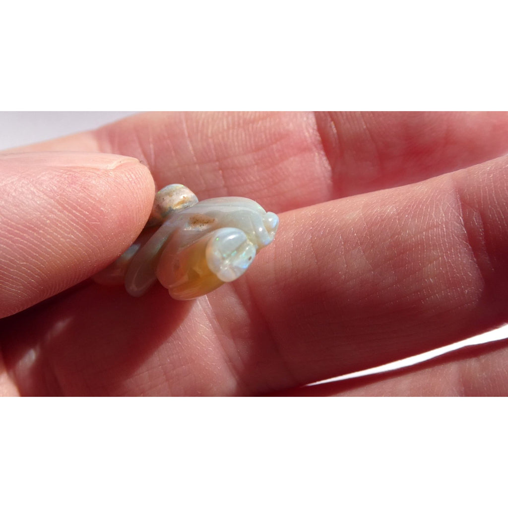 Carved Natural Opal Sitting Monkey Specimen 3.1g Weight 15.28 Carats 28mm Length