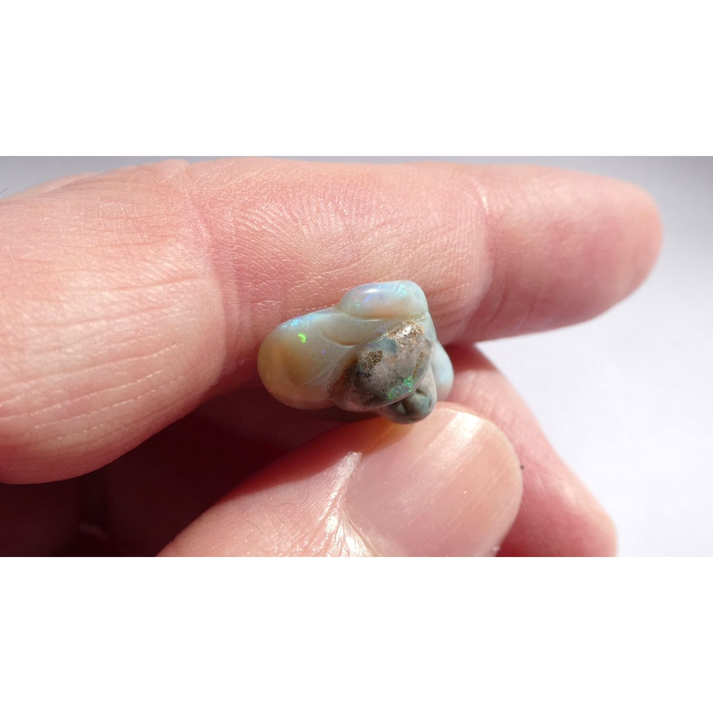 Carved Natural Opal Sitting Monkey Specimen 3.1g Weight 15.28 Carats 28mm Length