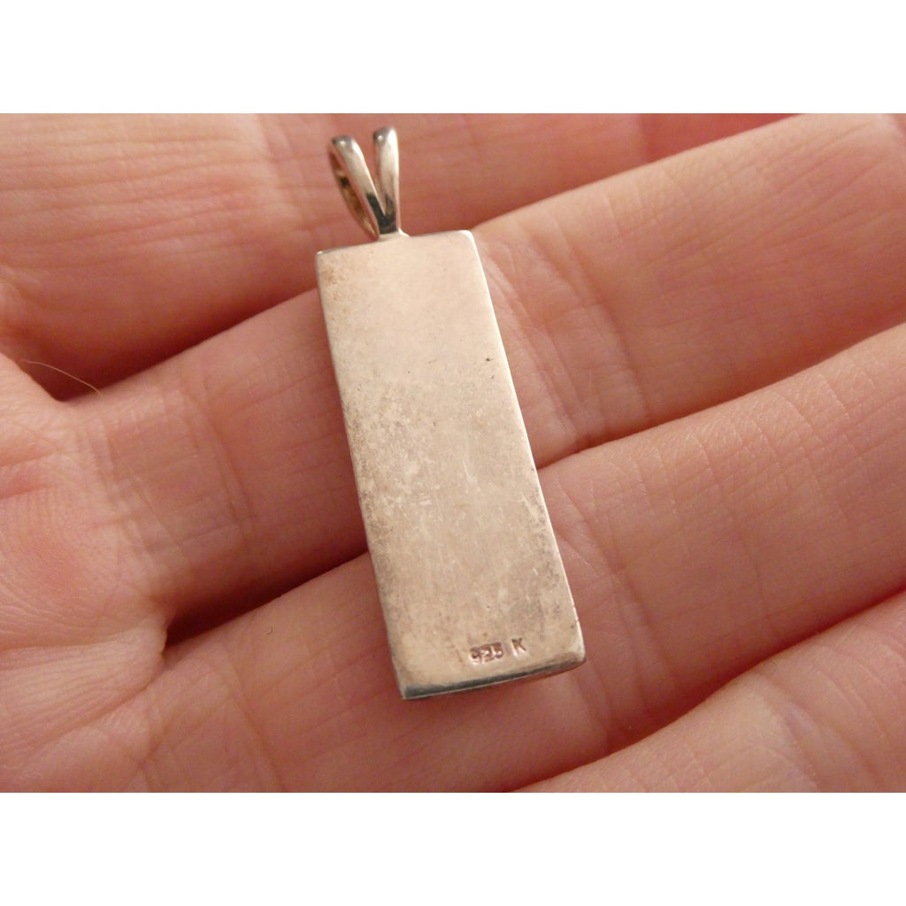 Sterling Silver Two Toned Yellow Hawaiian Triple Sea Turtle Quilt Pendant 37mm