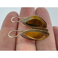 Kathy Lynn Mayeda KLM Designer Sterling Silver Modernist Earrings 4.6g 1.25 Inch