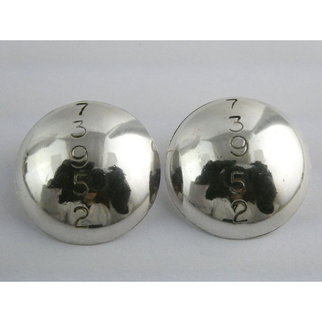 Artisan Signed B Mayeh 73952 Sterling Silver Round Stud Earrings 6.8g 23.59mm