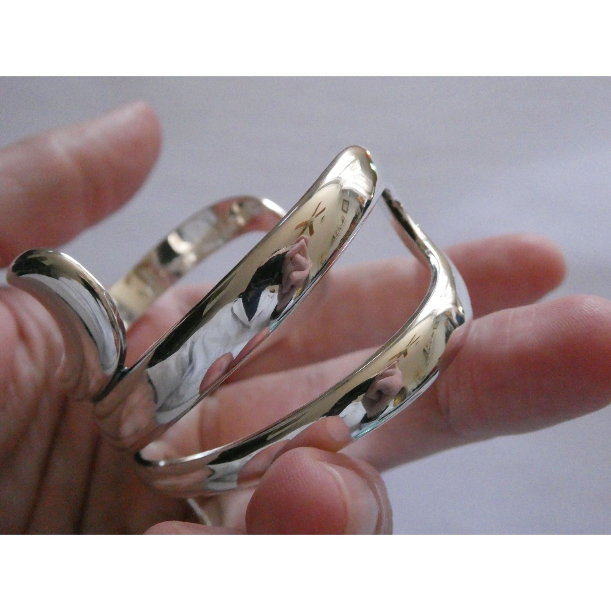James Avery Sterling Silver Avante Swirl Wave Cuff Bracelet 67g 7 Inches Size