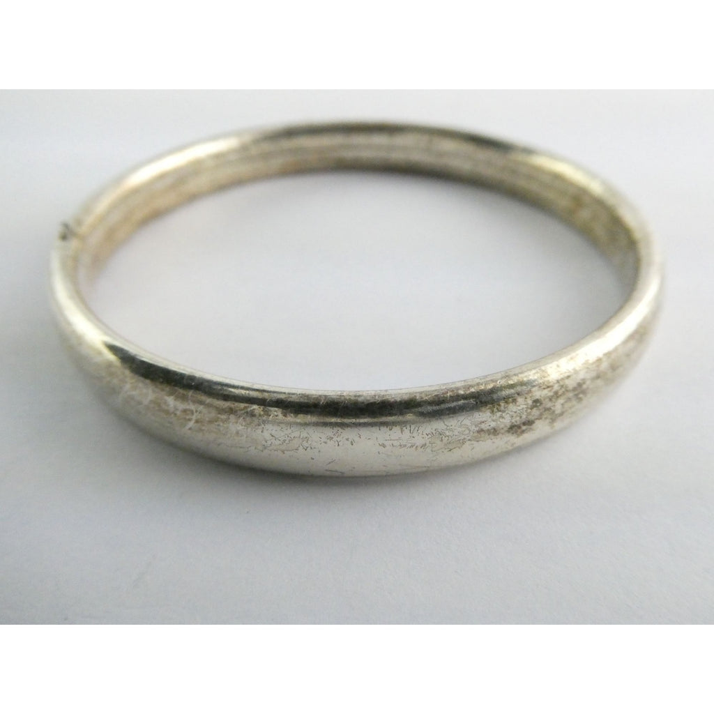 Harley Davidson Sterling Silver Etched Wings Bangle Bracelet 14.3g 7.5 Inches