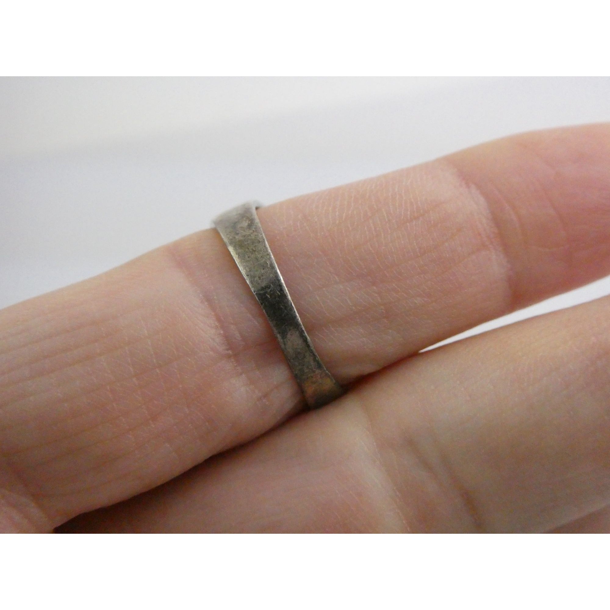 Sterling Silver Pink Mother of Pearl Shell Inlay ring 925 Size 8.25 Weighs 4.6g