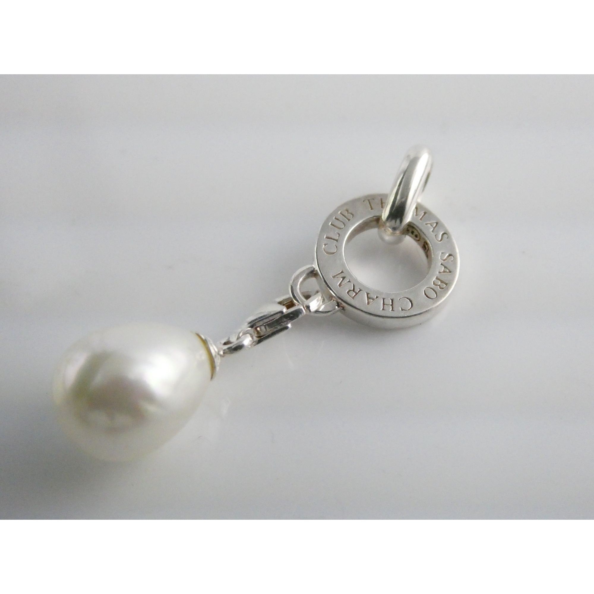 Thomas Sabo Charm Club Sterling Silver Cultured Pearl Drop Pendant 4.6g 41mm
