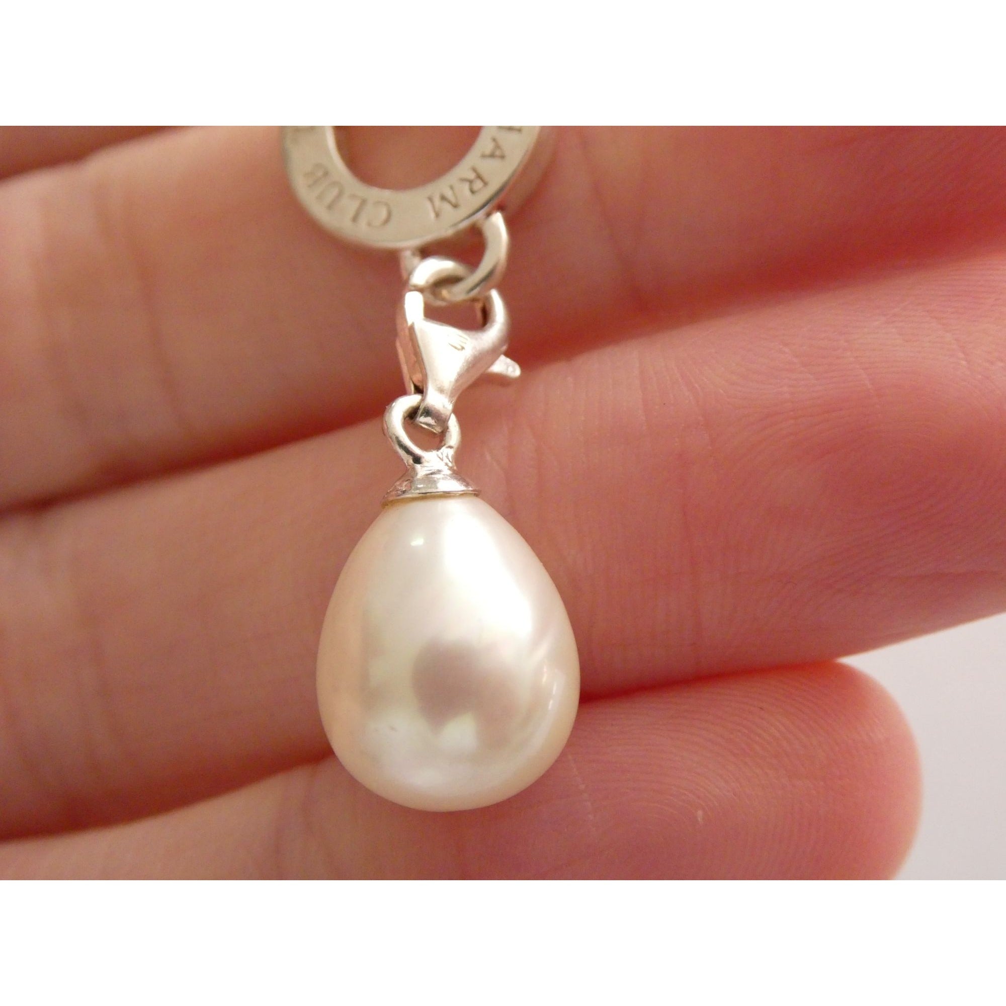 Thomas Sabo Charm Club Sterling Silver Cultured Pearl Drop Pendant 4.6g 41mm
