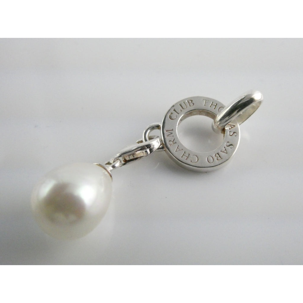 Thomas Sabo Charm Club Sterling Silver Cultured Pearl Drop Pendant 4.6g 41mm