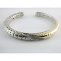 John Hardy Sterling Silver Classic Chain 1/3 18k Natural Diamond Cuff Bracelet