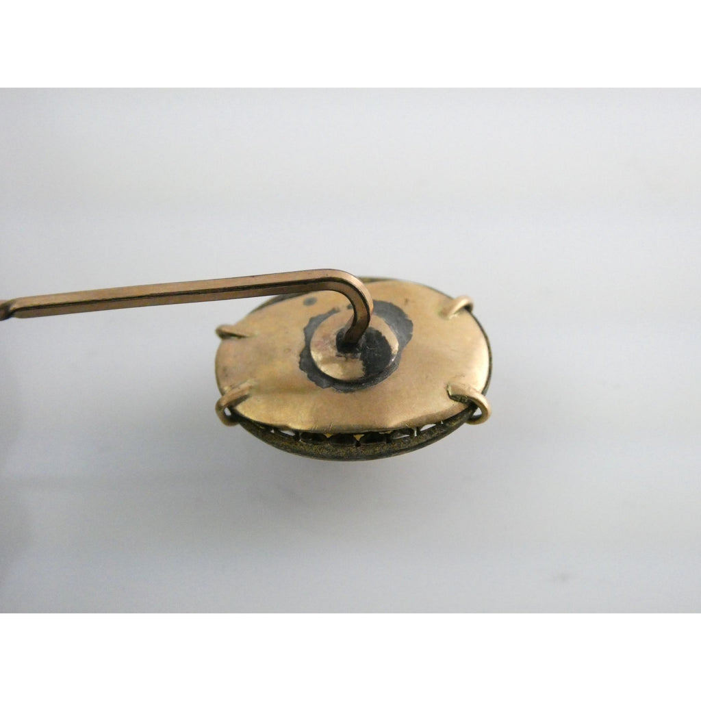 Antique Unmarked Gold Fill Carved Cameo Shell Stick Pin 2.7g 2.25 Inches