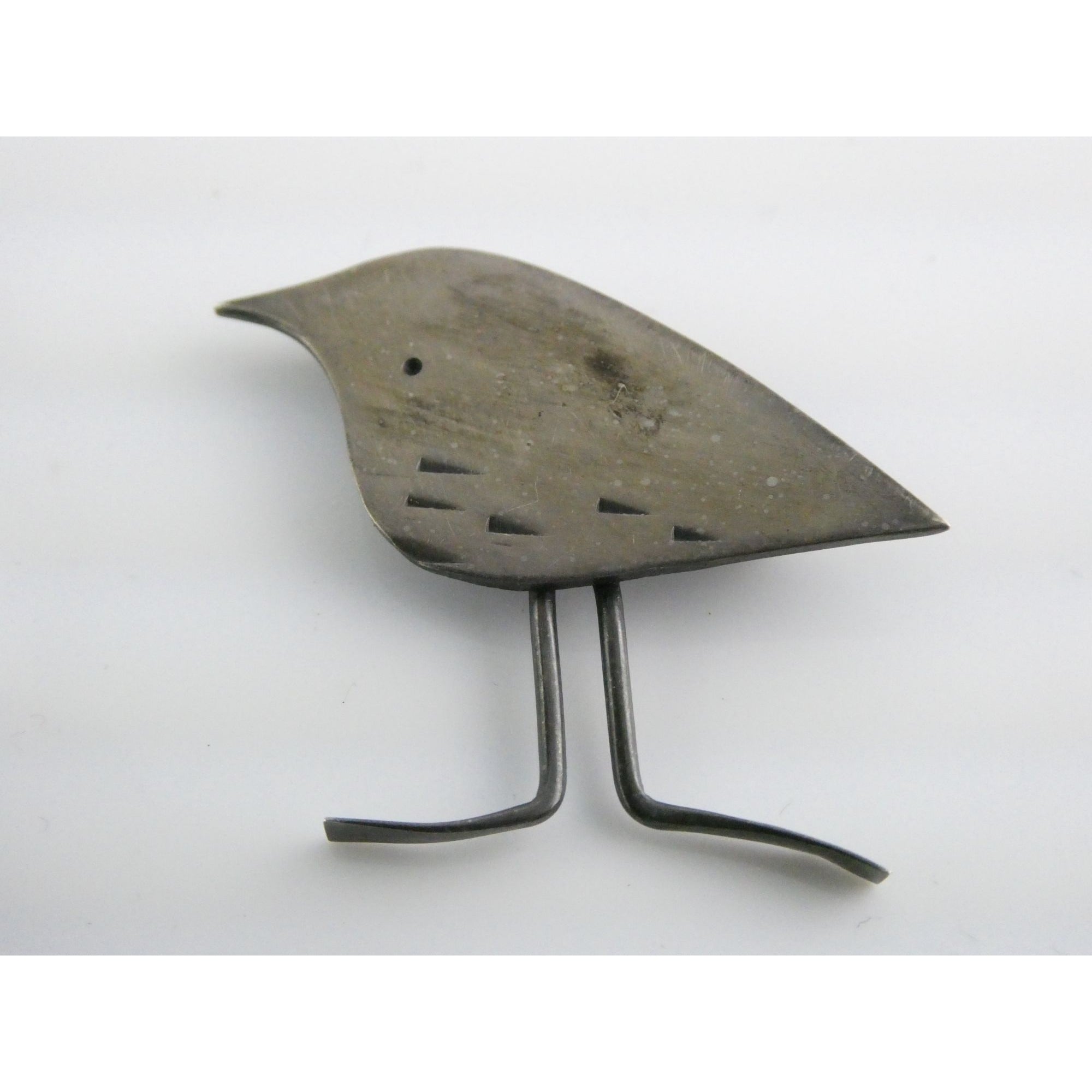 Vintage MCM Frances Holmes Boothby Sterling Silver Bird Pin FHB 5.1g 1.5In Width