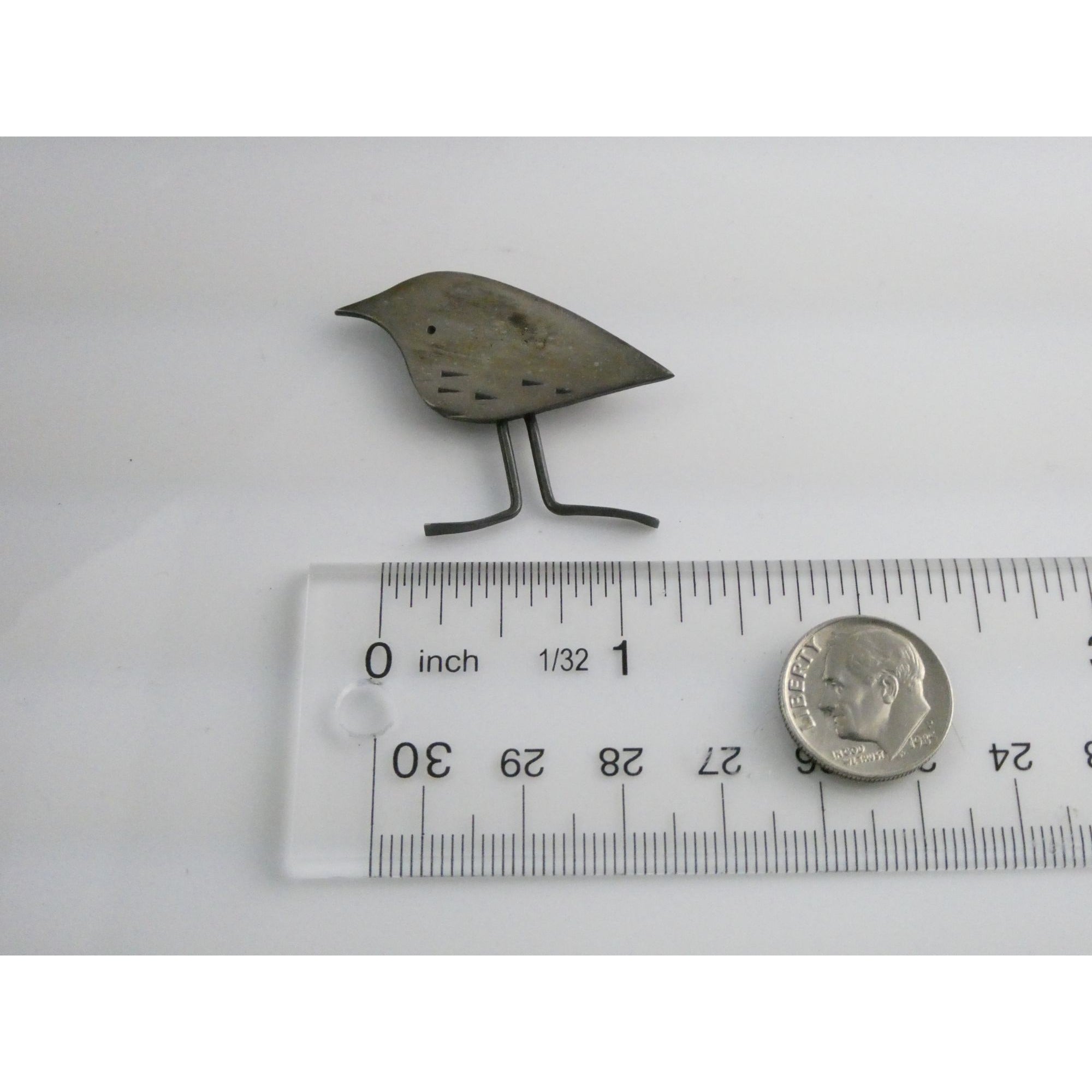 Vintage MCM Frances Holmes Boothby Sterling Silver Bird Pin FHB 5.1g 1.5In Width