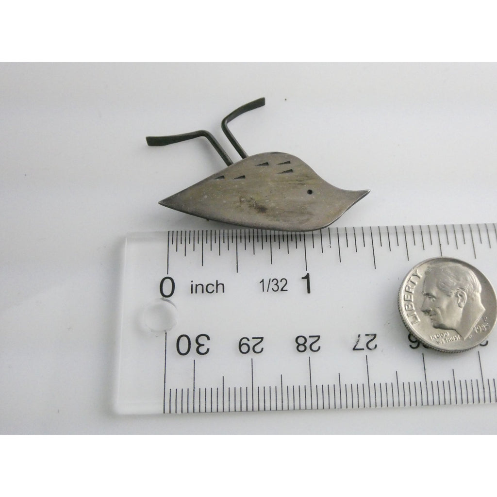 Vintage MCM Frances Holmes Boothby Sterling Silver Bird Pin FHB 5.1g 1.5In Width