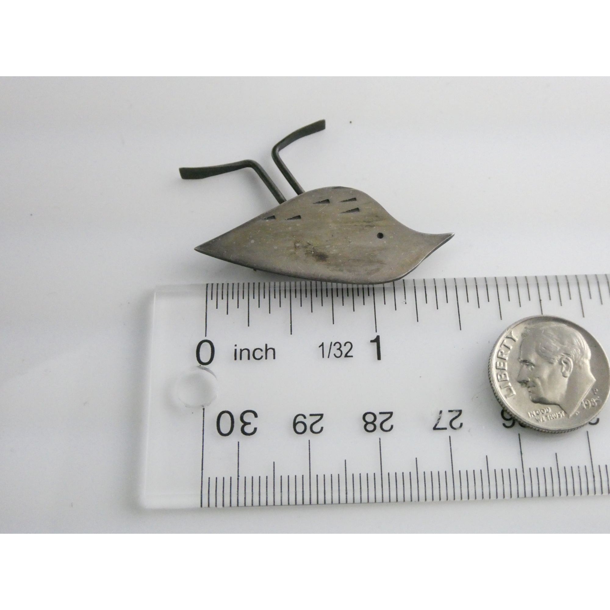 Vintage MCM Frances Holmes Boothby Sterling Silver Bird Pin FHB 5.1g 1.5In Width