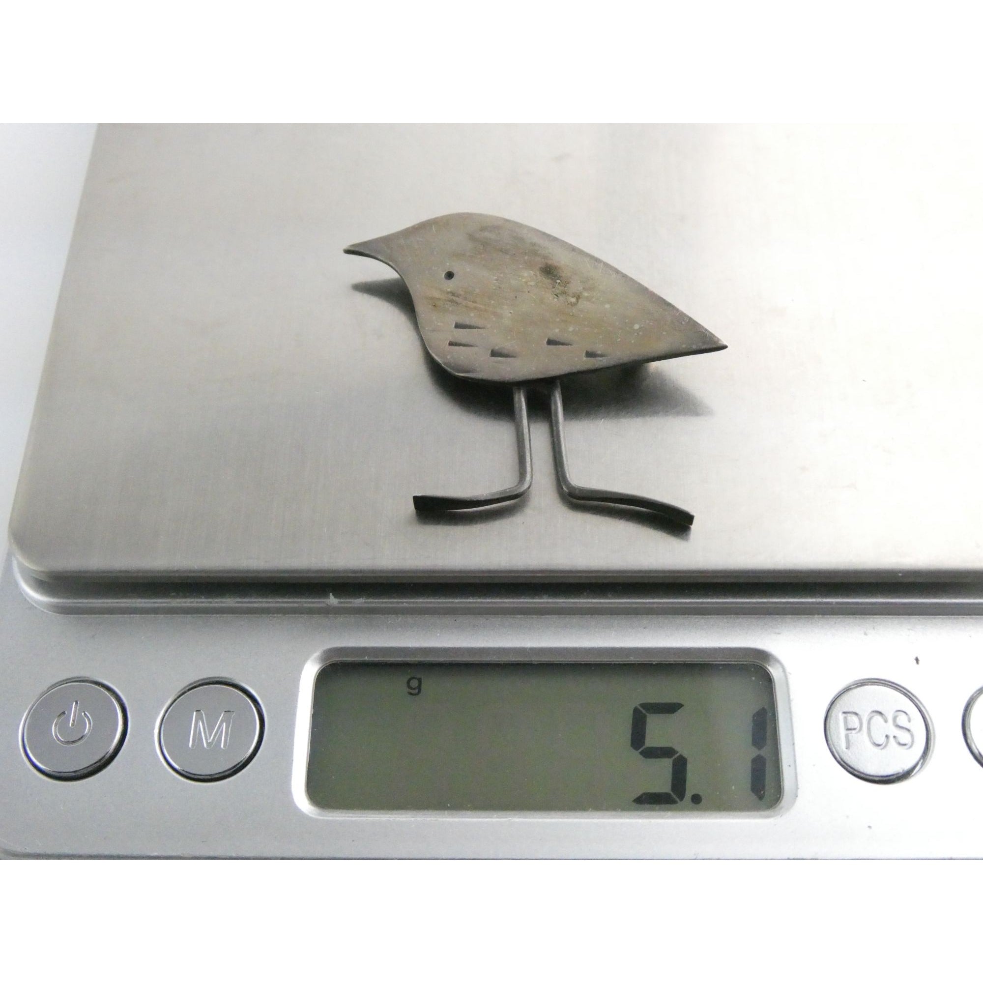 Vintage MCM Frances Holmes Boothby Sterling Silver Bird Pin FHB 5.1g 1.5In Width