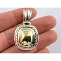 David Yurman Sterling Silver 14K Yellow Gold Albion Pendant Enhancer 19g 38mm