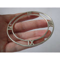 Tiffany and Co Atlas Sterling Silver Roman Numerals Flat Bangle Bracelet 7.75 In