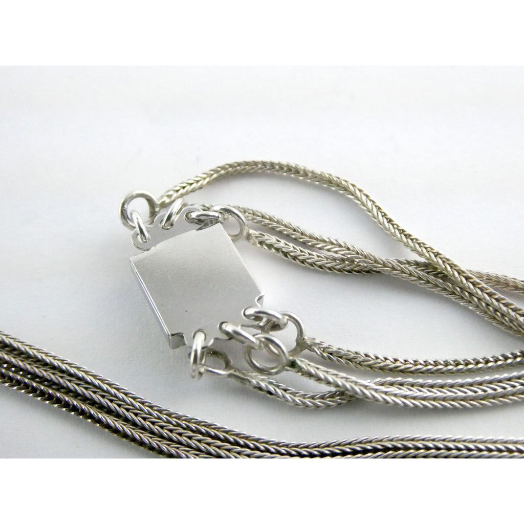 Artisan 1995 Sterling Silver 14k Gold Charoite Pendant Multi Strand Necklace 27g