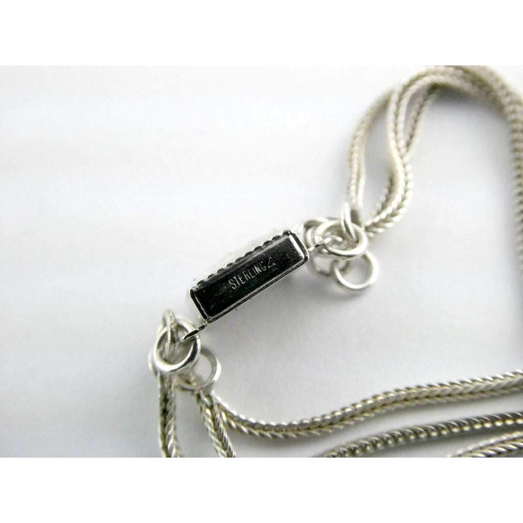 Artisan 1995 Sterling Silver 14k Gold Charoite Pendant Multi Strand Necklace 27g