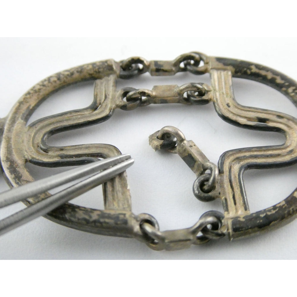 Erika Hult De Corral RIC Mexico Sterling Silver Geometric Statement Necklace 97g