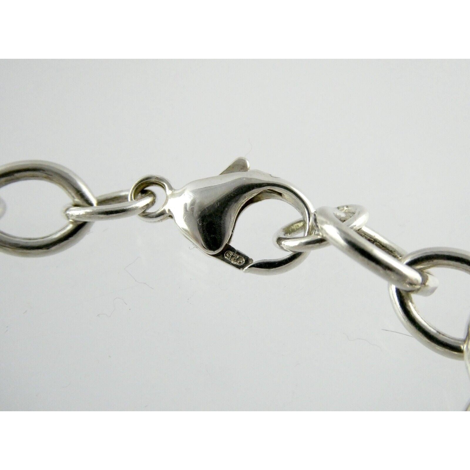 Asch Grossbardt 18k Yellow Gold and Sterling Silver Star Charm Bracelet 925 7 In