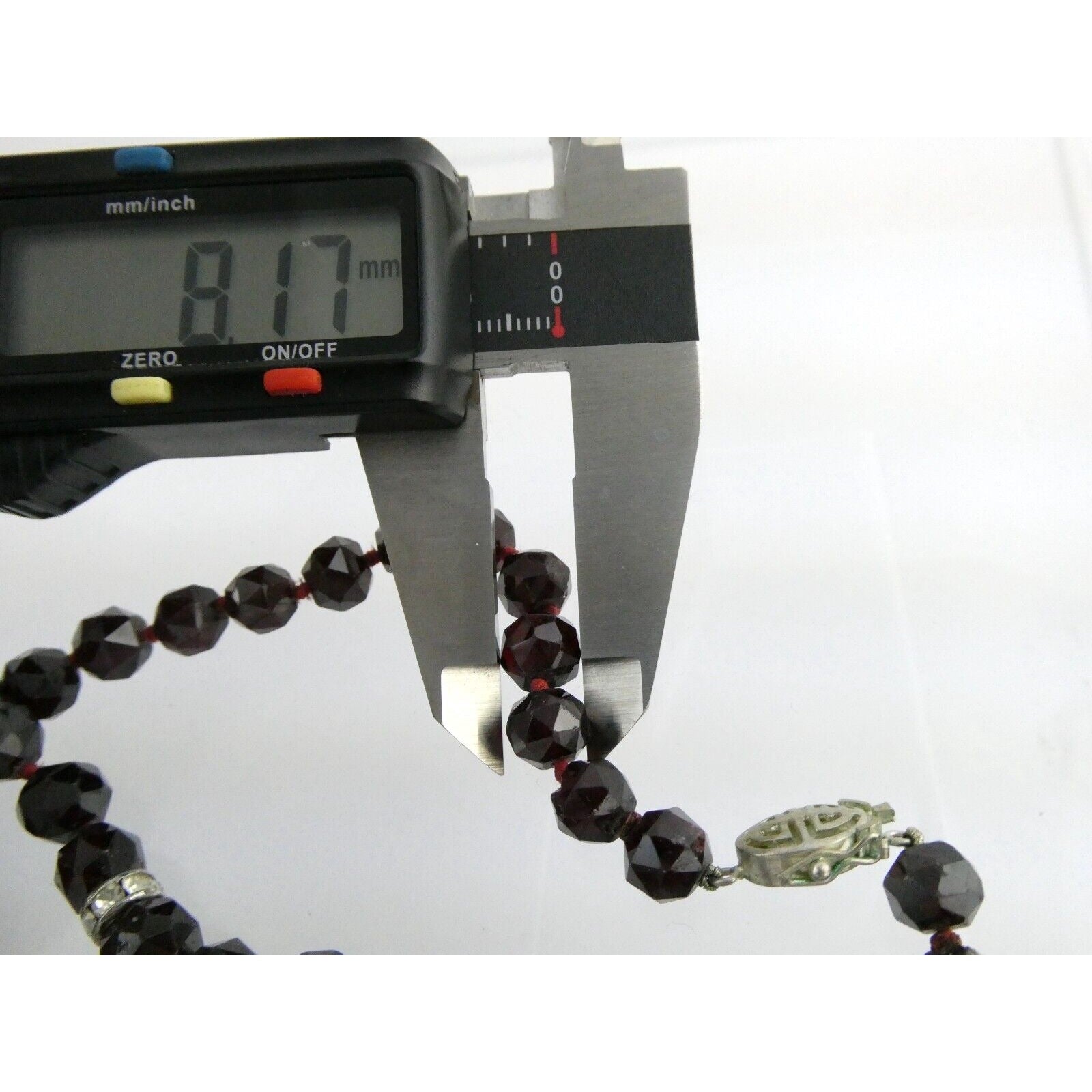 Artisan Sterling Silver Lepidolite Mica Snake and Garnet Beaded Pendant Necklace