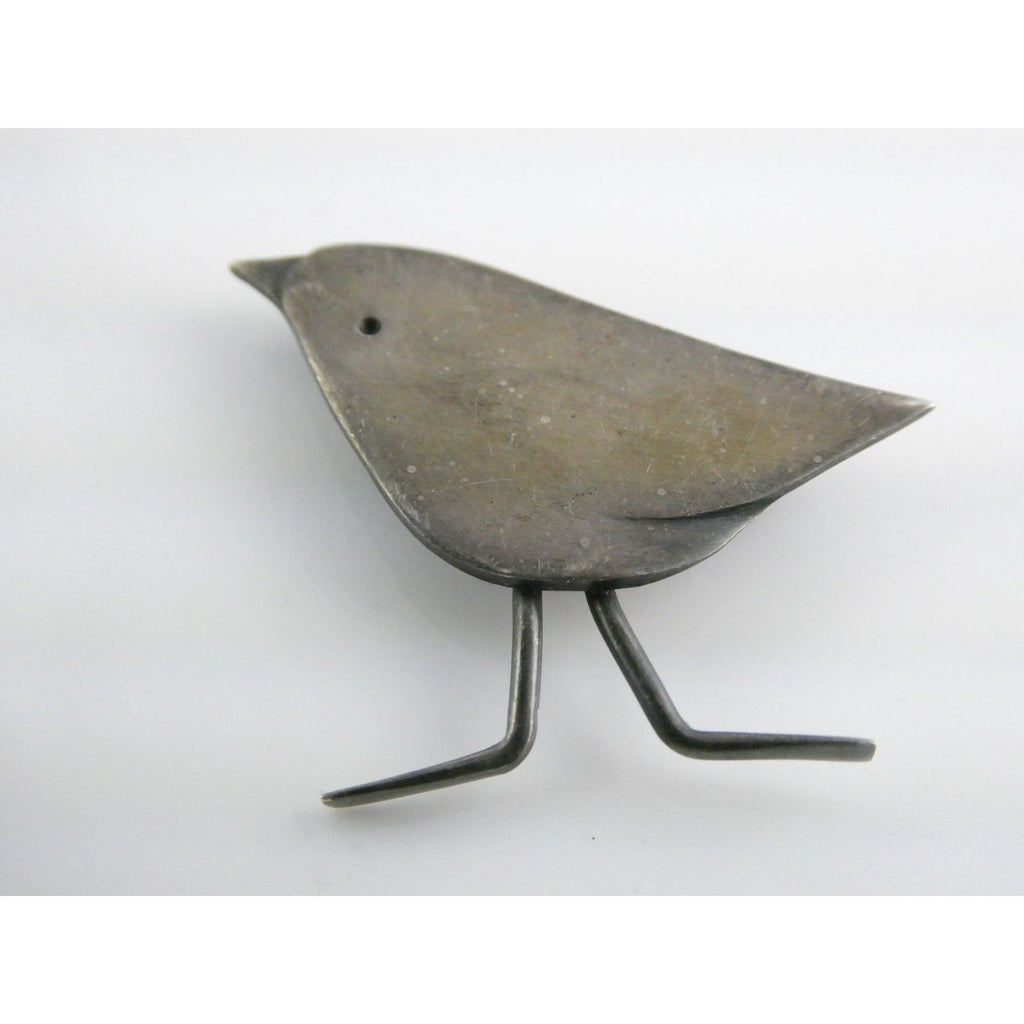 Vintage MCM Frances Holmes Boothby Sterling Silver Bird Pin FHB 4.3g 32mm Width