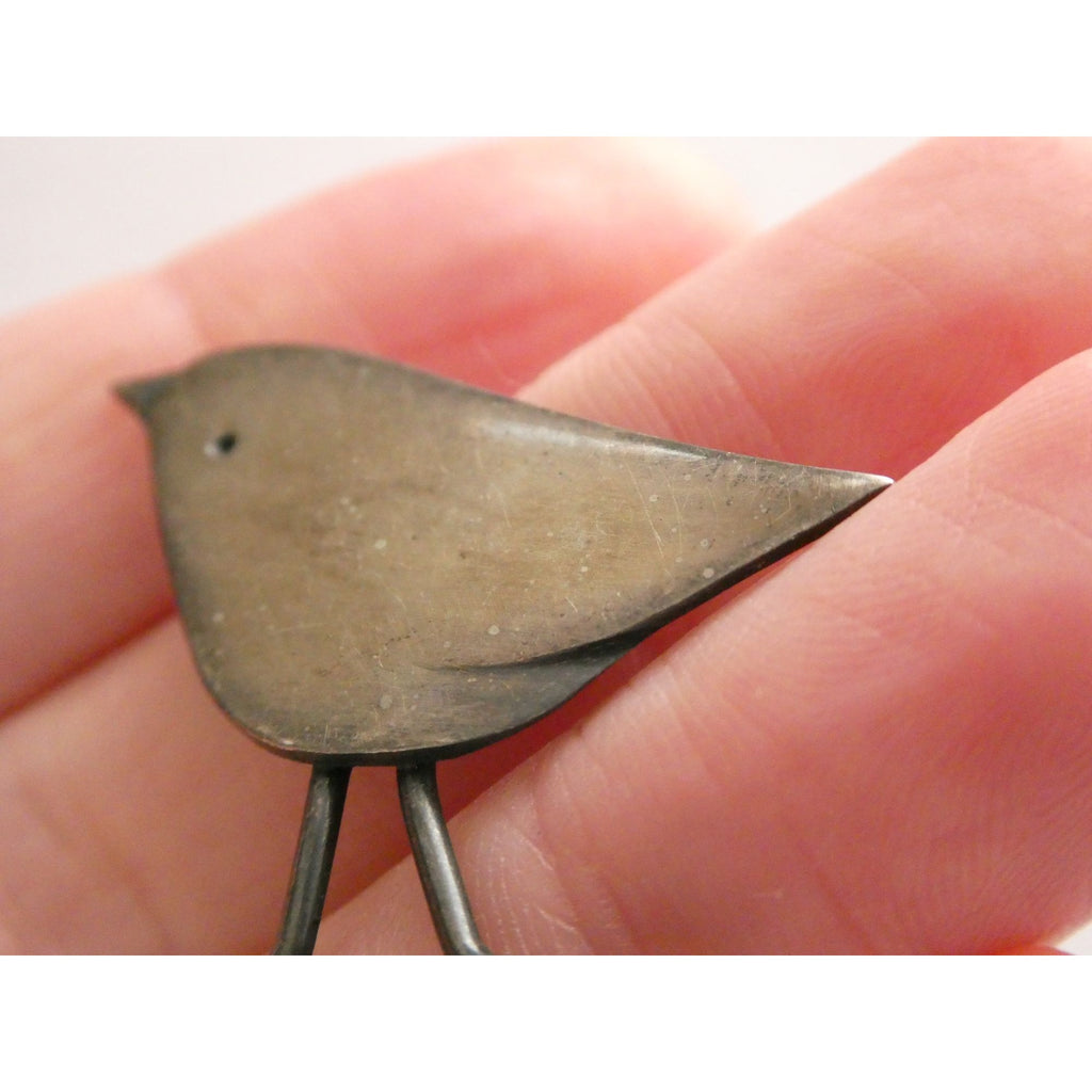 Vintage MCM Frances Holmes Boothby Sterling Silver Bird Pin FHB 4.3g 32mm Width