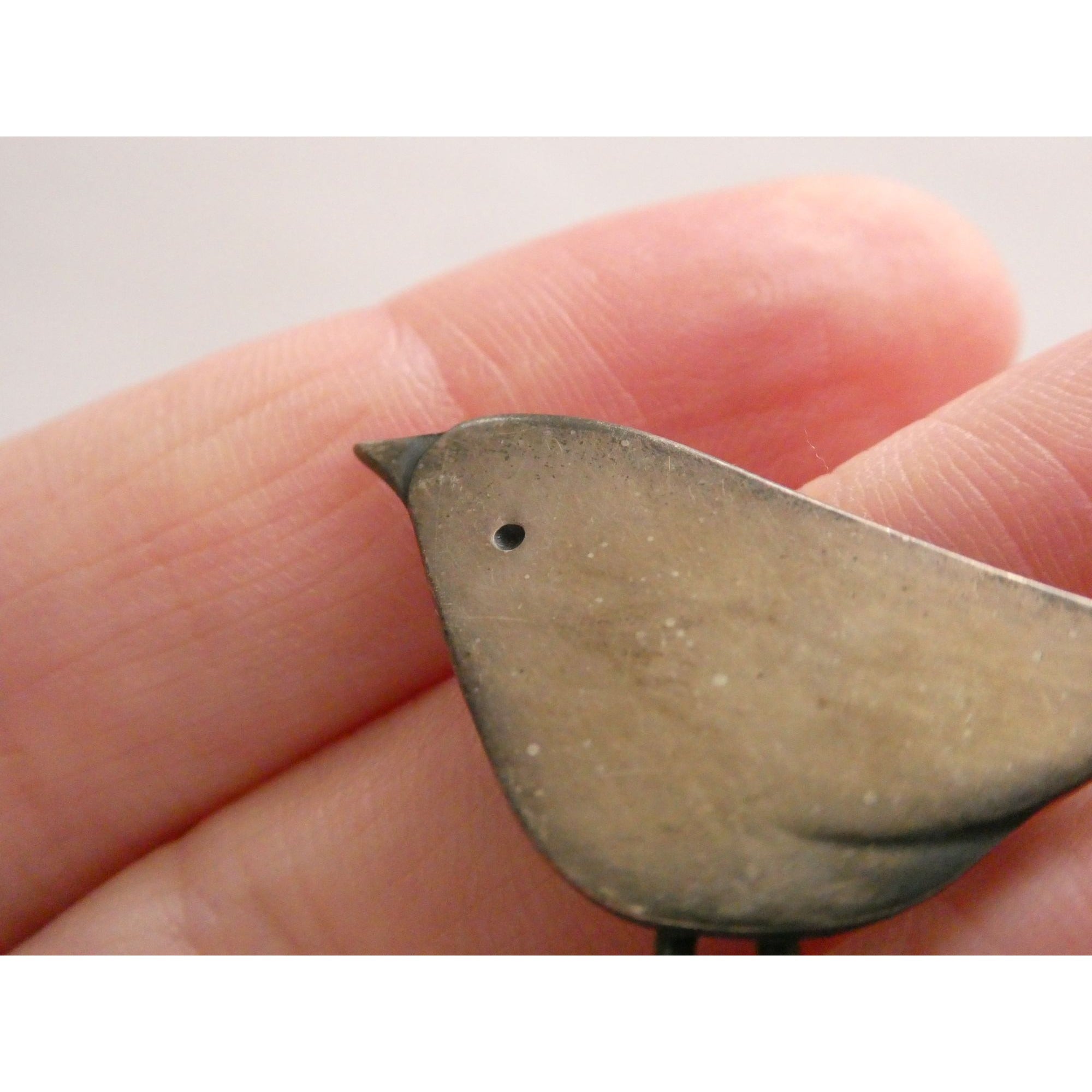 Vintage MCM Frances Holmes Boothby Sterling Silver Bird Pin FHB 4.3g 32mm Width