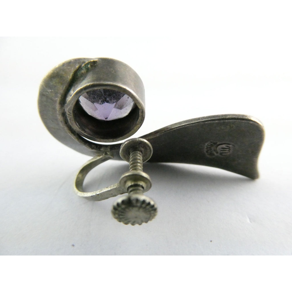 Miguel Melendez SINGLE Sterling Silver Color Change Sapphire Screwback Earring