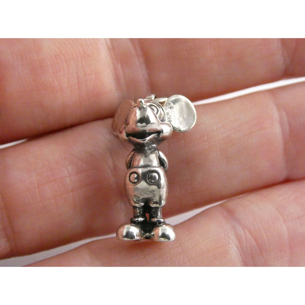 Vintage Walt Disney Prod Sterling Silver Mickey Mouse Figural Charm Pendant 5.5g