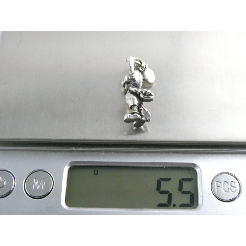 Vintage Walt Disney Prod Sterling Silver Mickey Mouse Figural Charm Pendant 5.5g