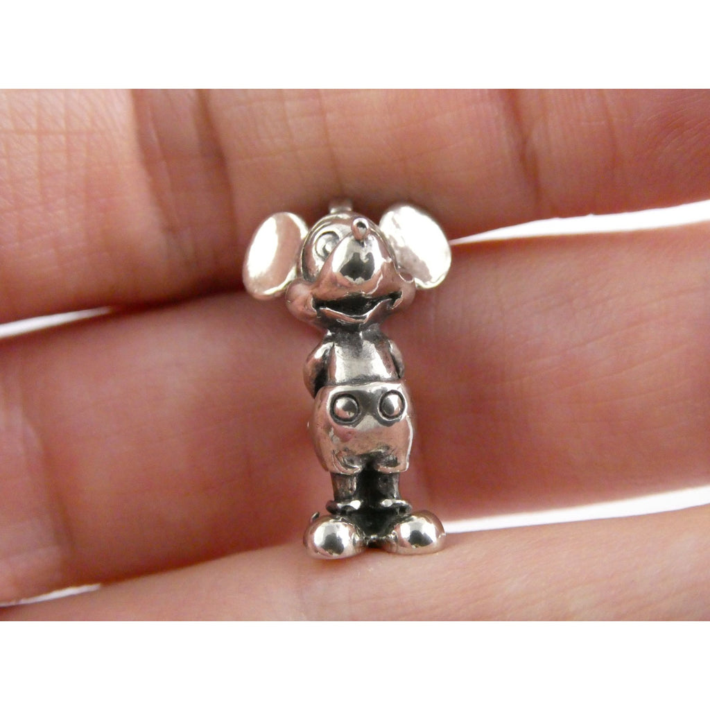 Vintage Walt Disney Prod Sterling Silver Mickey Mouse Figural Charm Pendant 5.5g