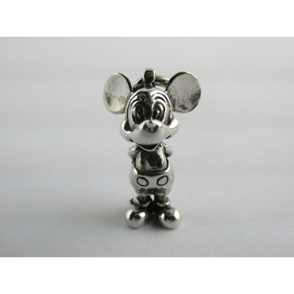 Vintage Walt Disney Prod Sterling Silver Mickey Mouse Figural Charm Pendant 5.5g