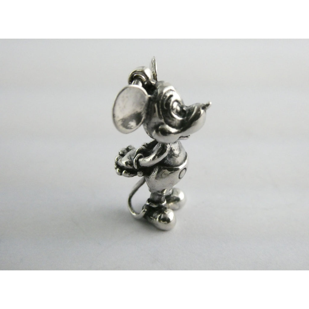 Vintage Walt Disney Prod Sterling Silver Mickey Mouse Figural Charm Pendant 5.5g