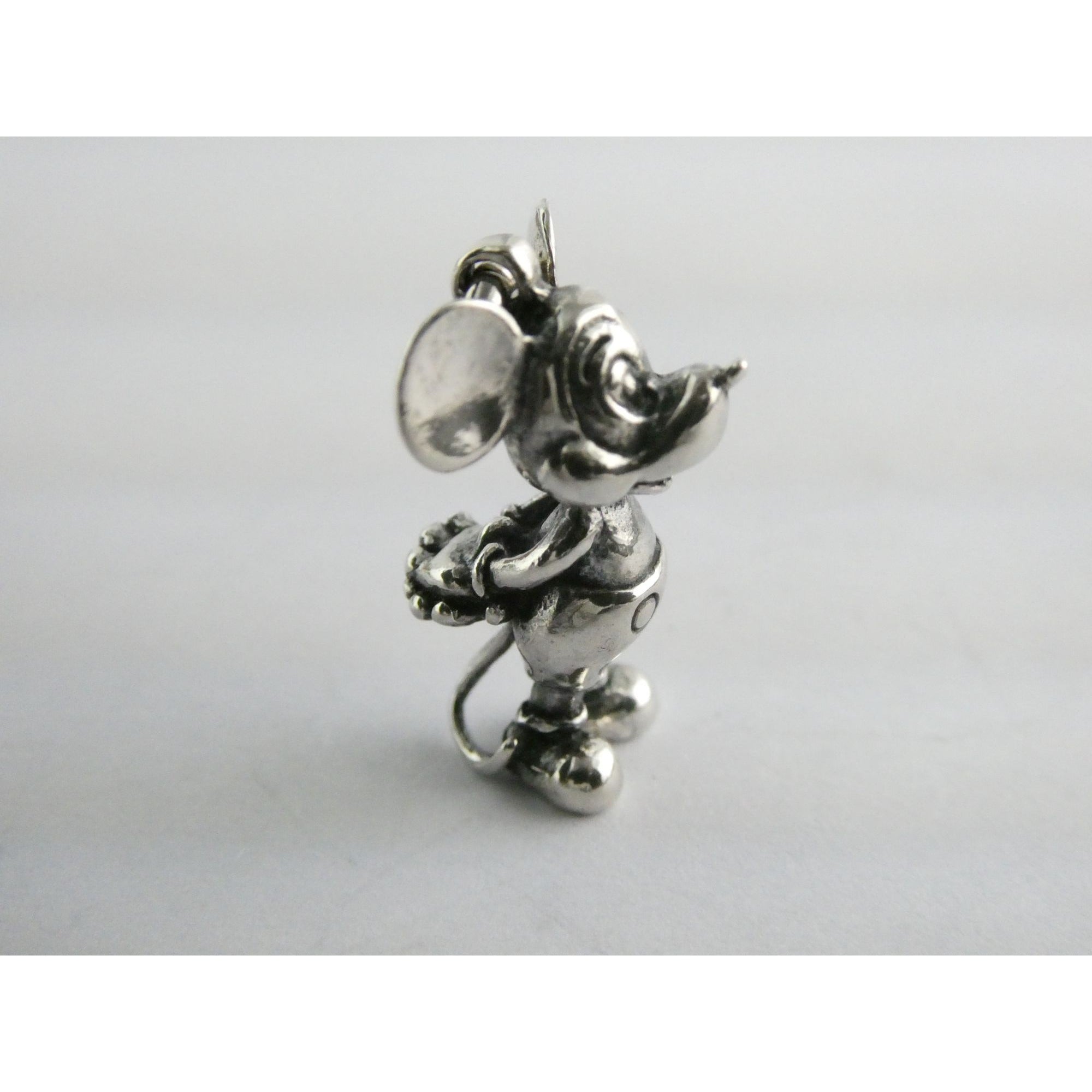 Vintage Walt Disney Prod Sterling Silver Mickey Mouse Figural Charm Pendant 5.5g