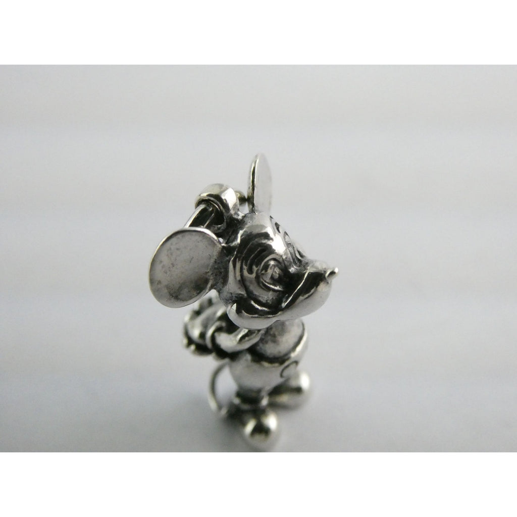 Vintage Walt Disney Prod Sterling Silver Mickey Mouse Figural Charm Pendant 5.5g