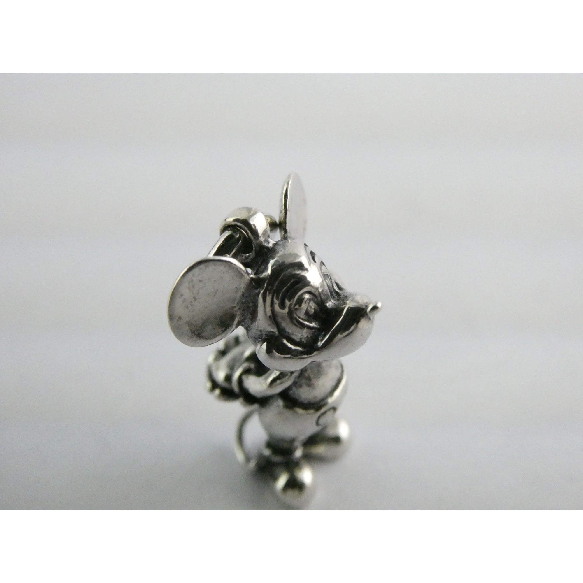 Vintage Walt Disney Prod Sterling Silver Mickey Mouse Figural Charm Pendant 5.5g