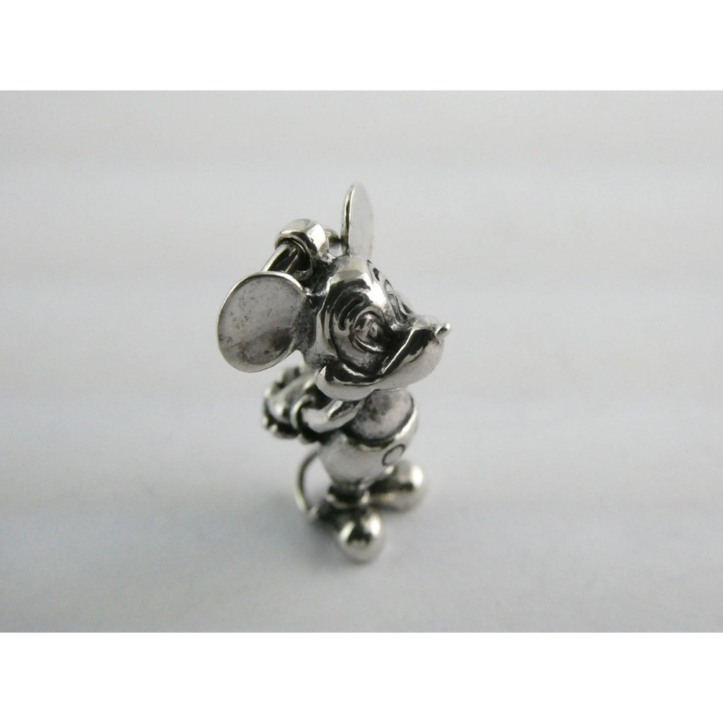 Vintage Walt Disney Prod Sterling Silver Mickey Mouse Figural Charm Pendant 5.5g