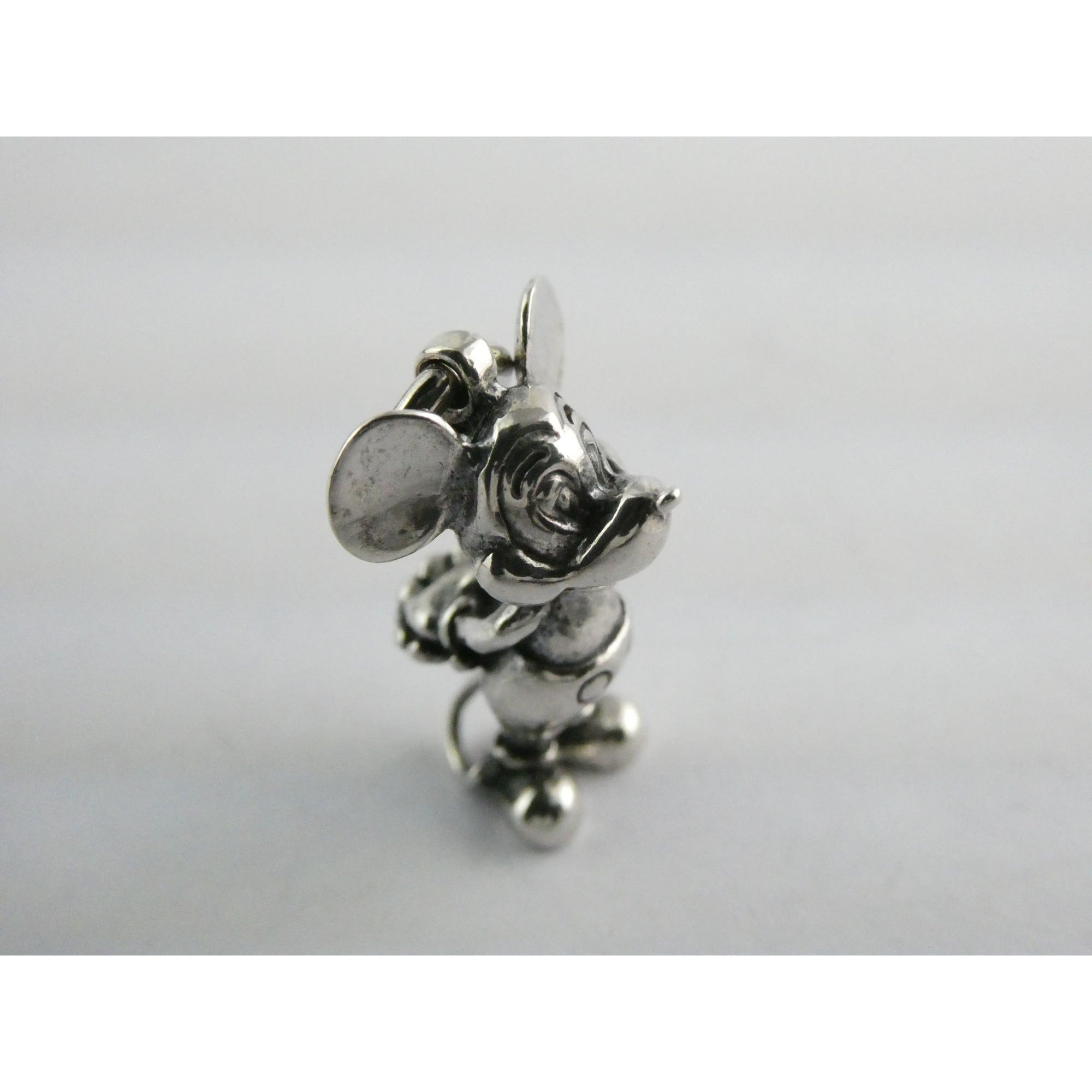 Vintage Walt Disney Prod Sterling Silver Mickey Mouse Figural Charm Pendant 5.5g