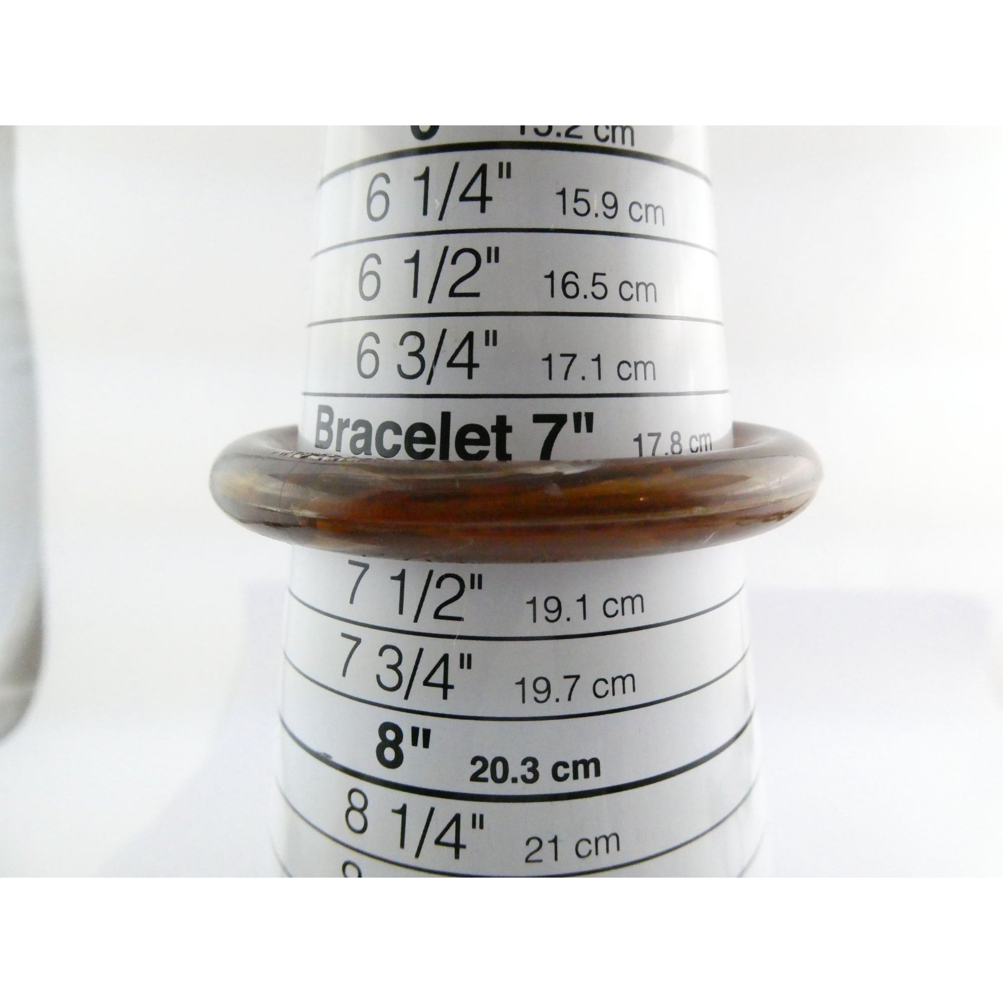 Vintage Pressed Plastic Chunky Brown Swirl Bangle Bracelet 7.25 Inch Fit 14.7g
