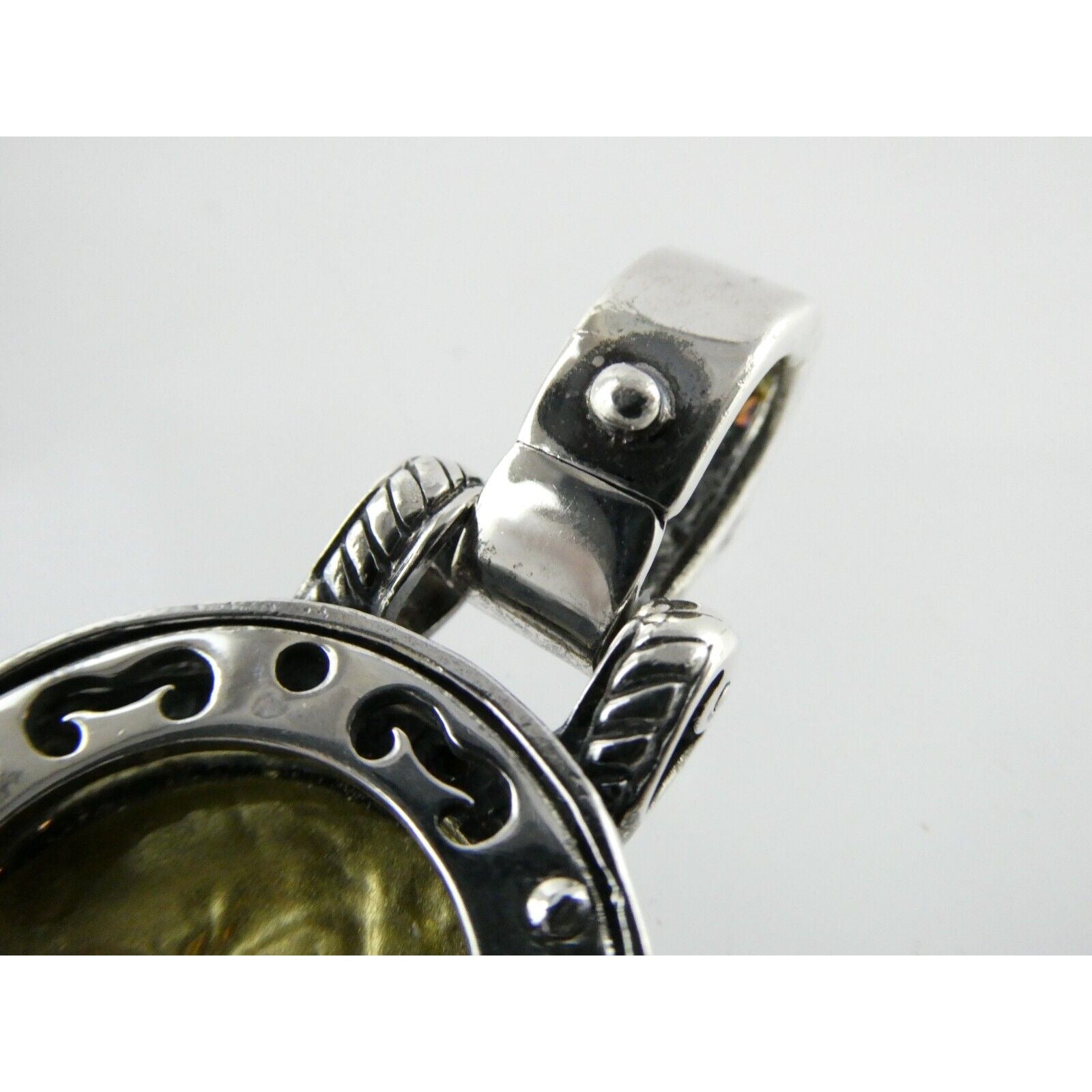 Tagliamonte 18k Yellow Gold Sterling Silver Centaur Coin Pendant Enhancer 925